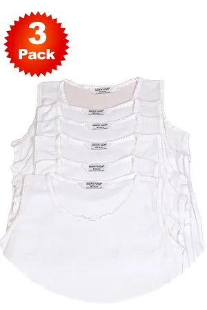 3 Pack Girls Cotton Underwear Vests