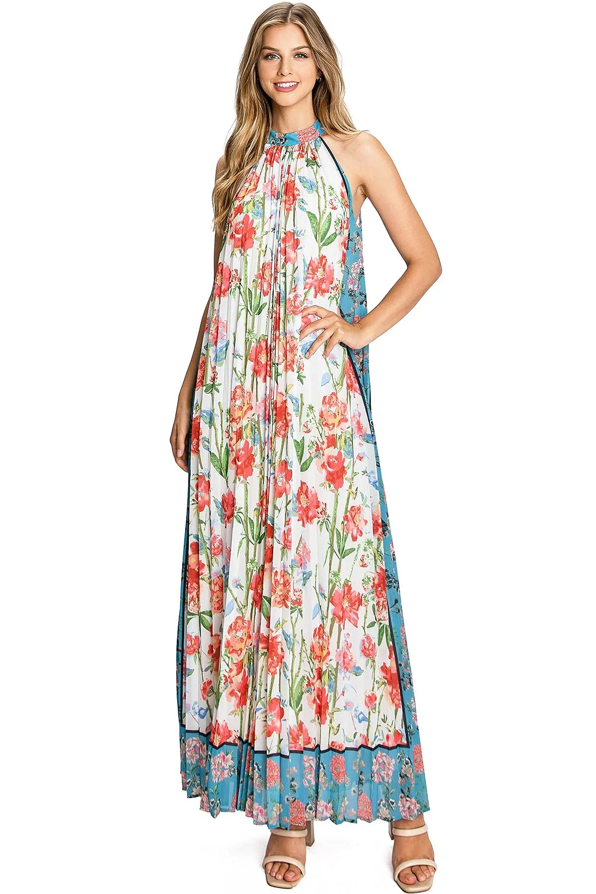 Amour Pleat Maxi Dress