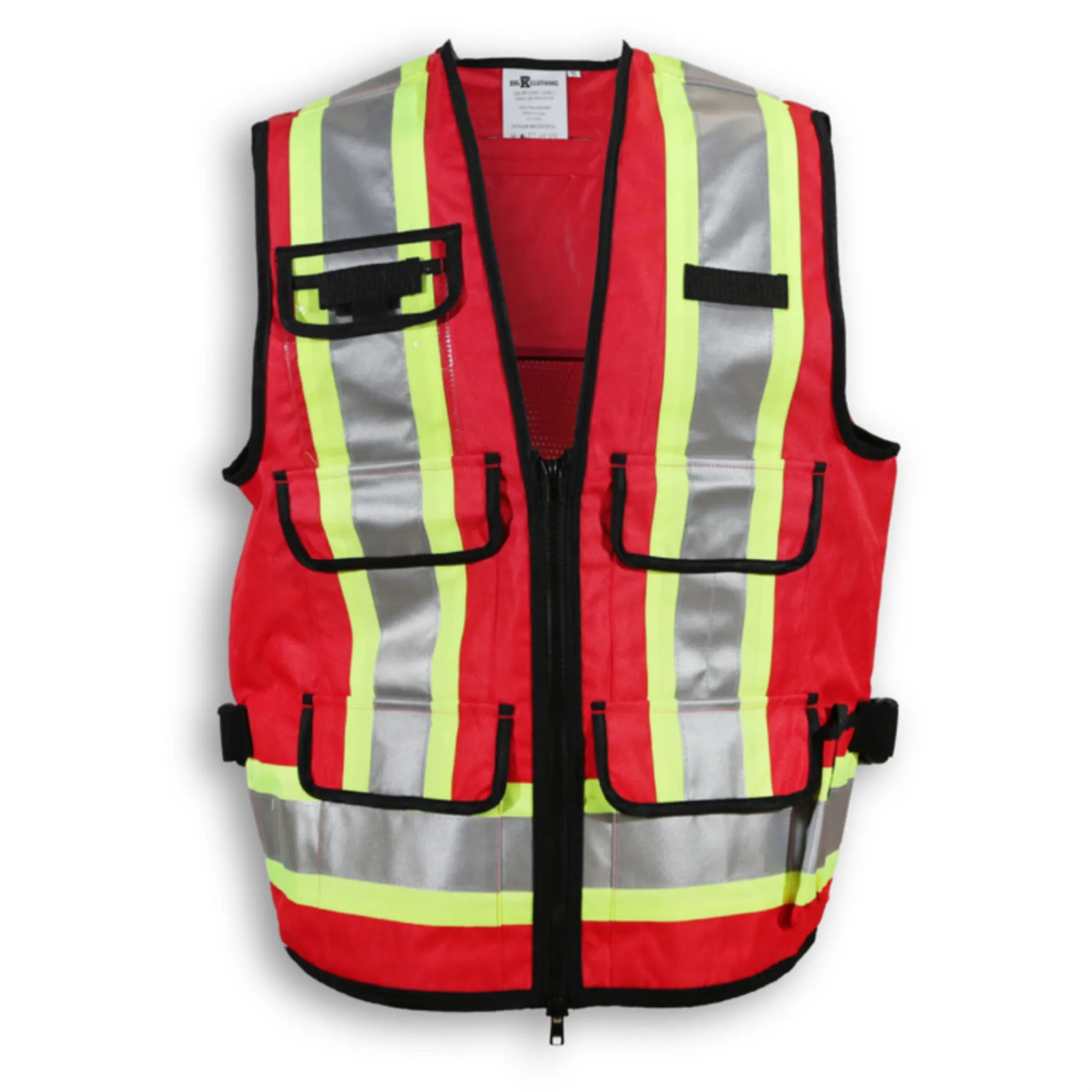 Big K Men's Polyester Supervisor Vest with Roll Down Mesh Back for Ventilation - CSA Approved, 3M Reflective Tape, Multiple Pockets | Sizes: S-5XL