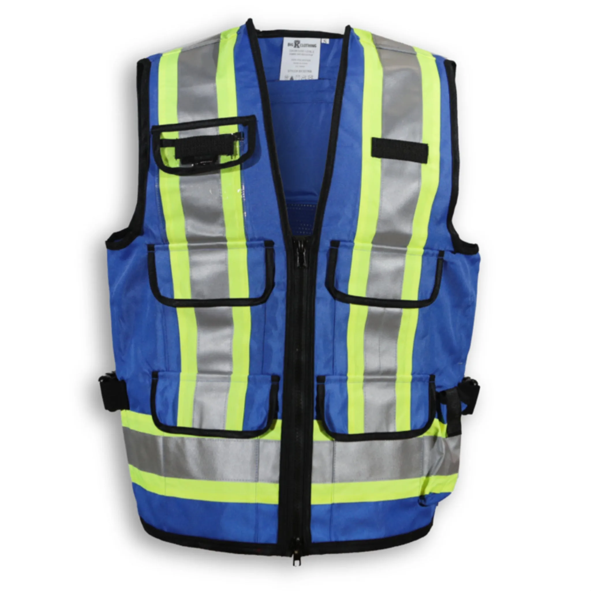 Big K Men's Polyester Supervisor Vest with Roll Down Mesh Back for Ventilation - CSA Approved, 3M Reflective Tape, Multiple Pockets | Sizes: S-5XL