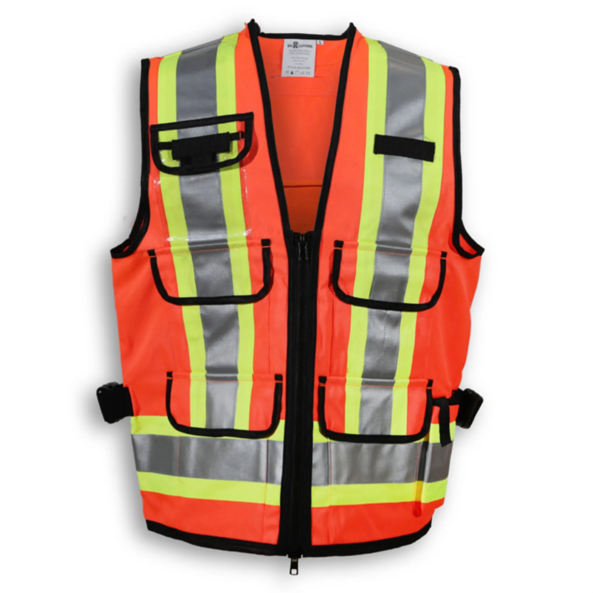 Big K Men's Polyester Supervisor Vest with Roll Down Mesh Back for Ventilation - CSA Approved, 3M Reflective Tape, Multiple Pockets | Sizes: S-5XL