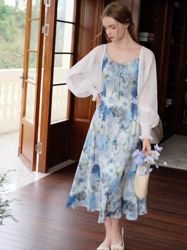 Blue Blossom Summer Dress