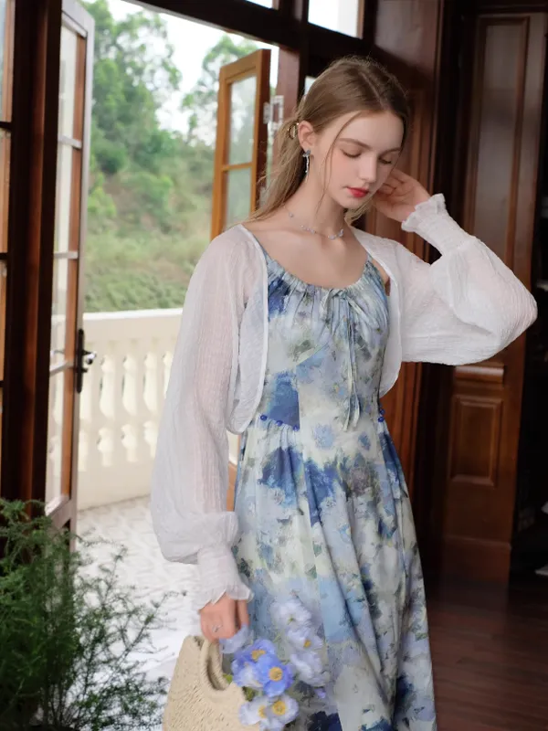 Blue Blossom Summer Dress