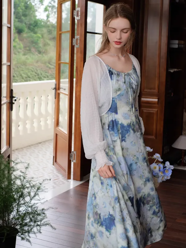 Blue Blossom Summer Dress