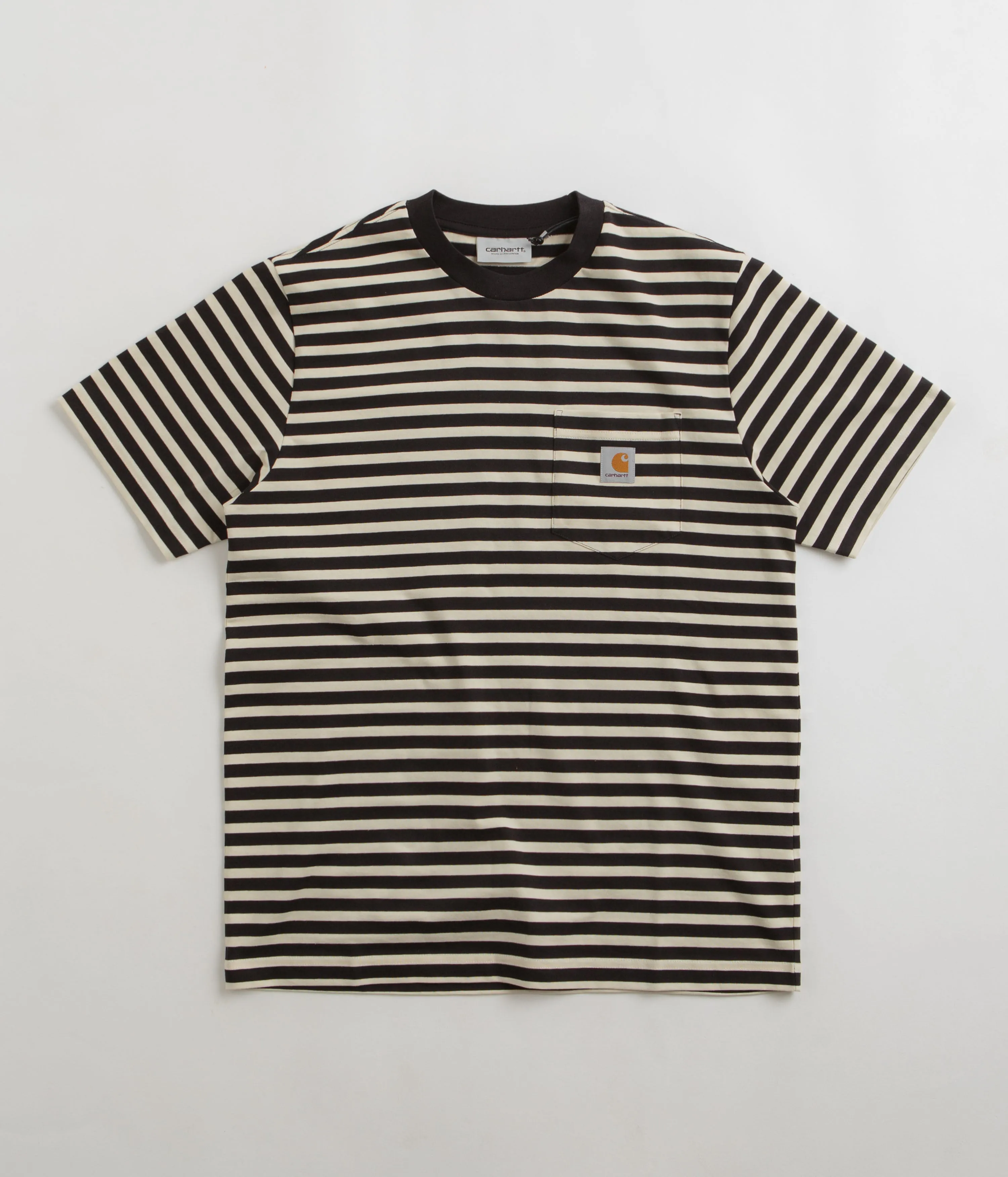 Carhartt Seidler Pocket T-Shirt - Seidler Stripe / Salt / Black