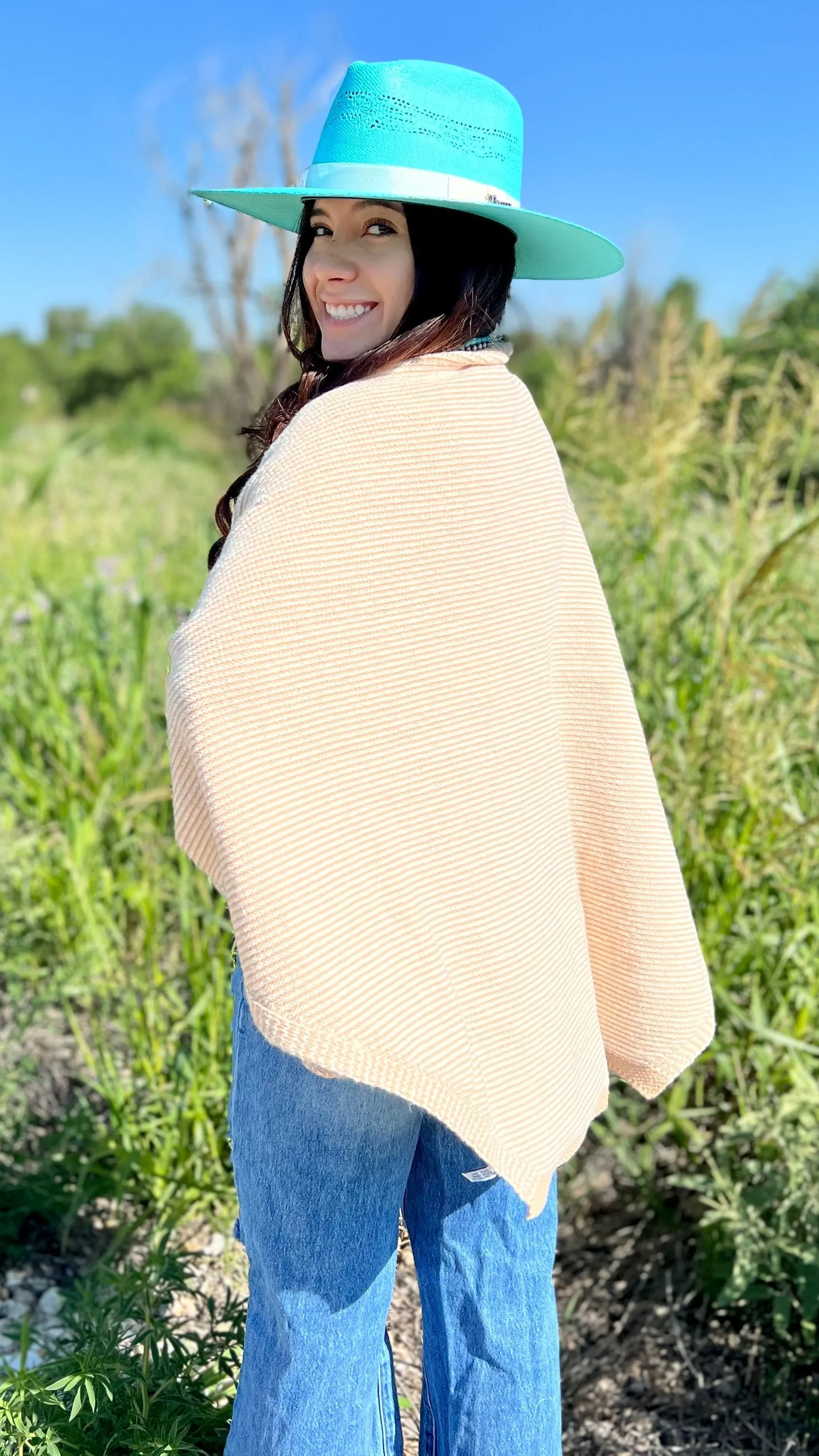 Cozy Knit Over The Shoulder Shaw*