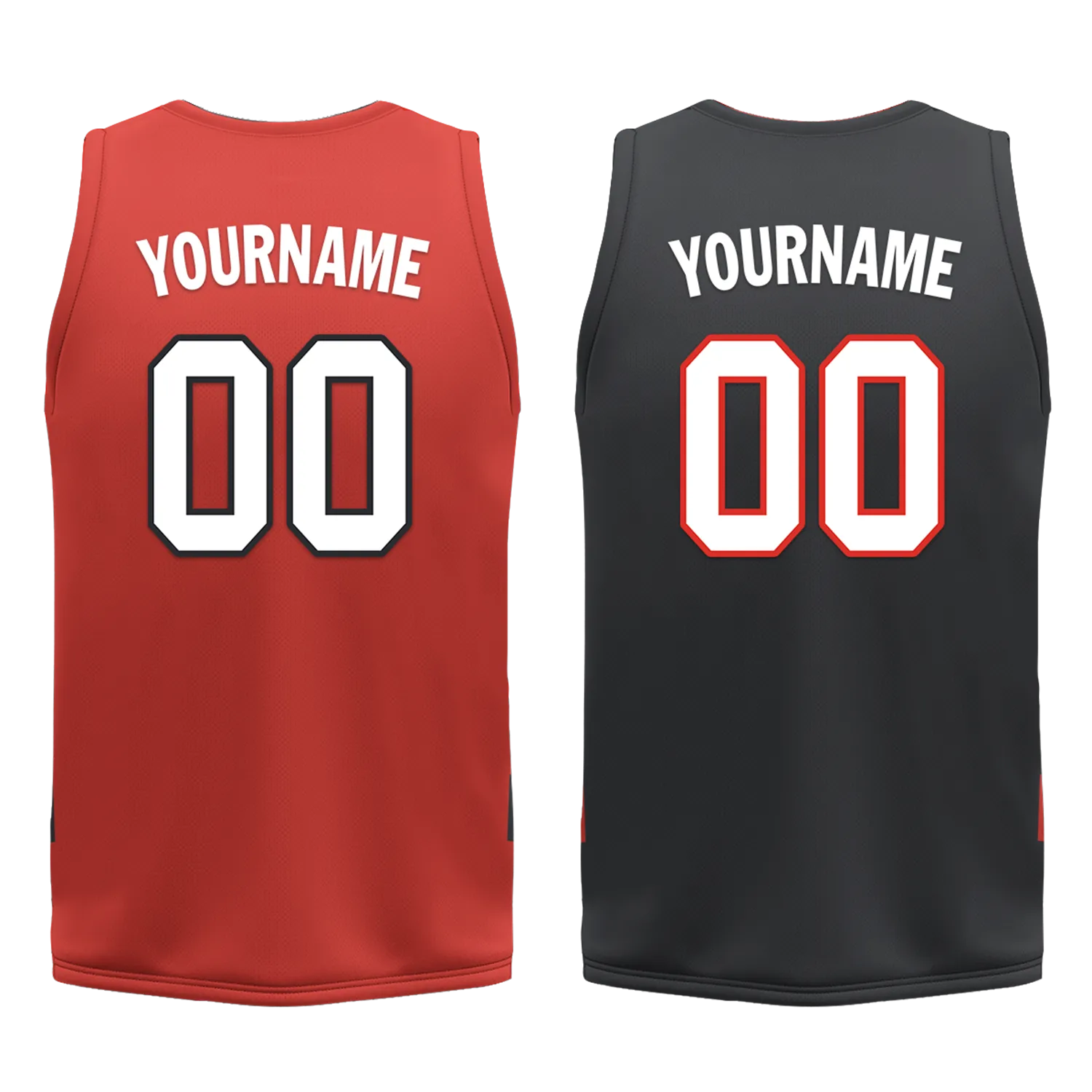 Custom Red Black Classic Style Reversible Basketball Uniform Personalized BBJR-D017038