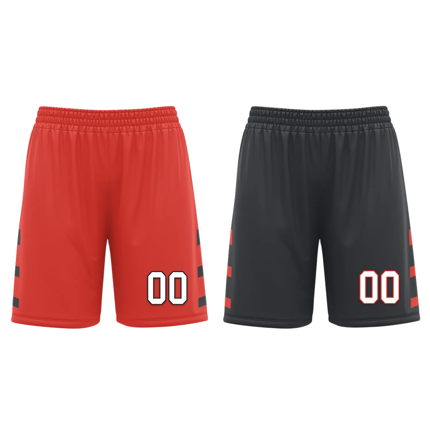 Custom Red Black Classic Style Reversible Basketball Uniform Personalized BBJR-D017038