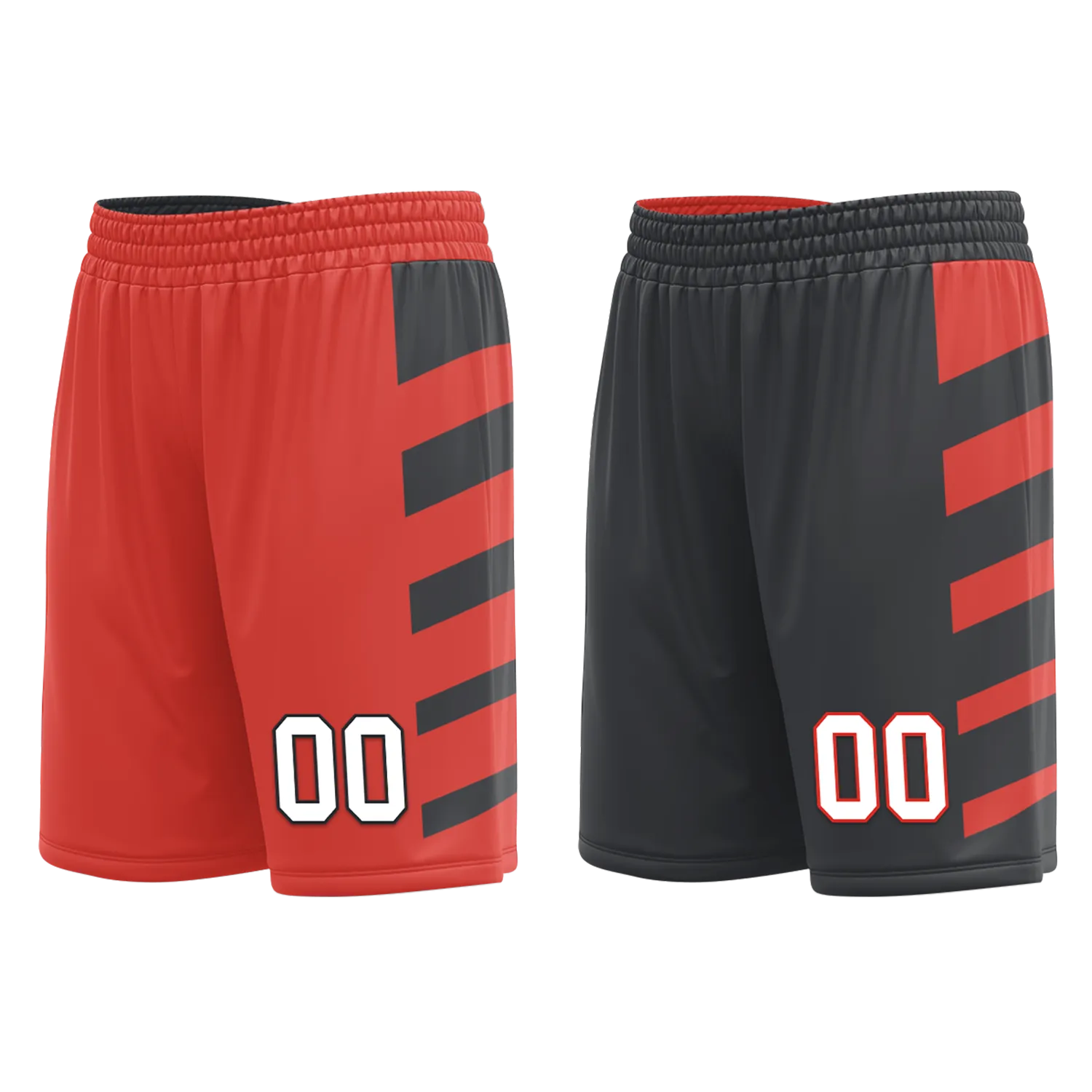 Custom Red Black Classic Style Reversible Basketball Uniform Personalized BBJR-D017038