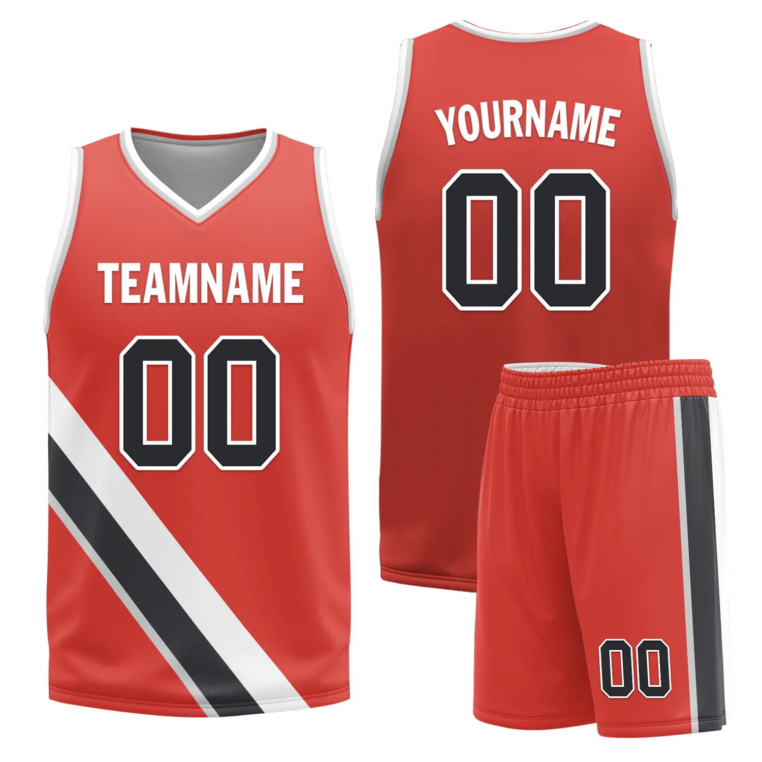 Custom White Red Classic Style Reversible Basketball Uniform Personalized BBJR-D017037