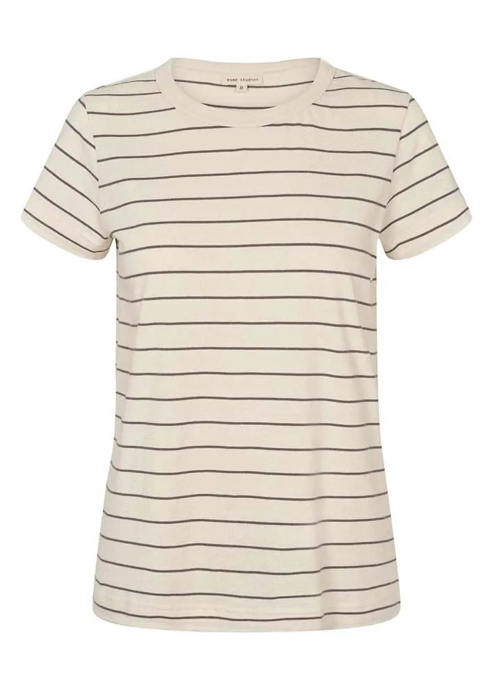 Esmé Studios Signe Striped T-shirt - Buttercream