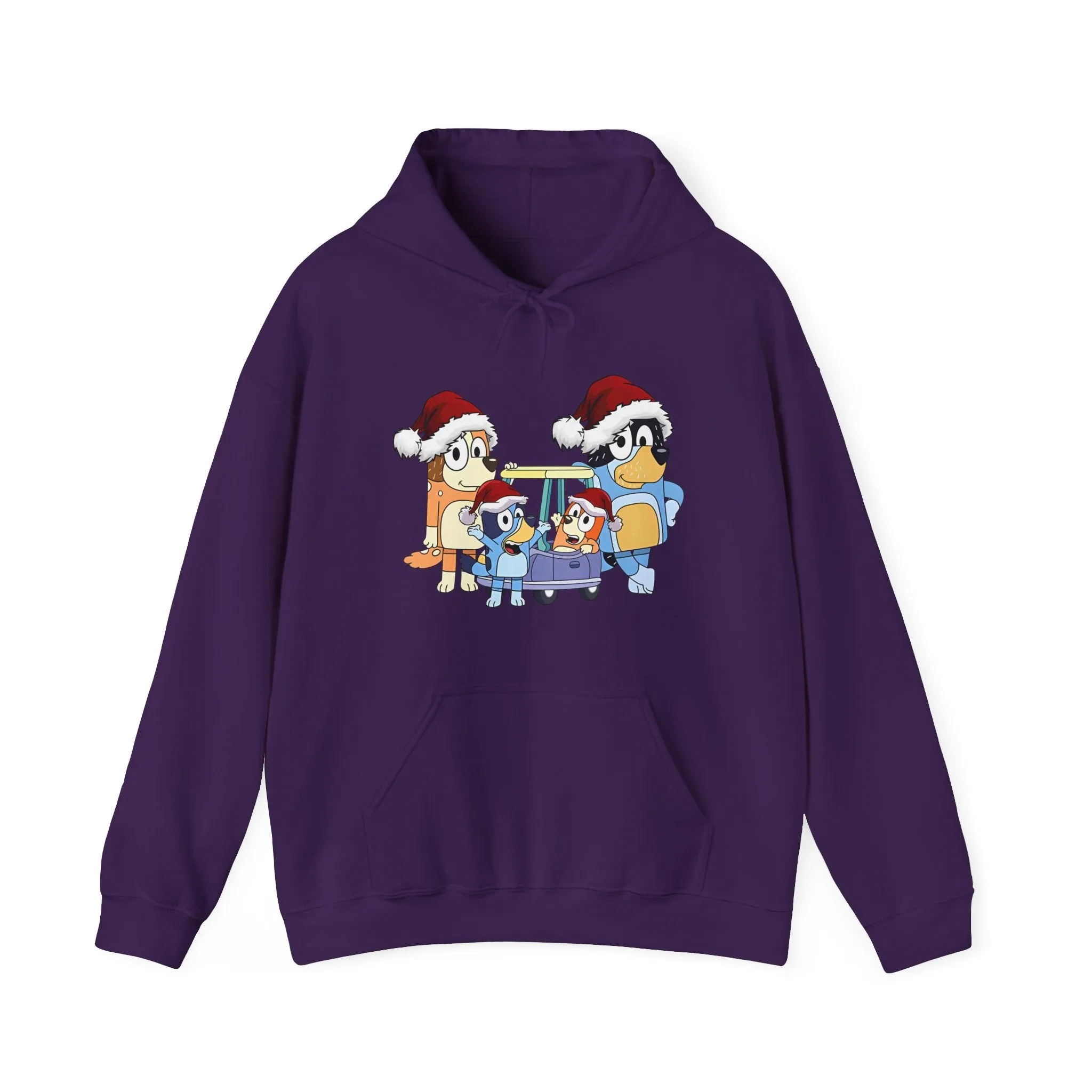 Festive Family Animal Hoodie - Unisex Heavy Blend Sweatshirt with Christmas Design