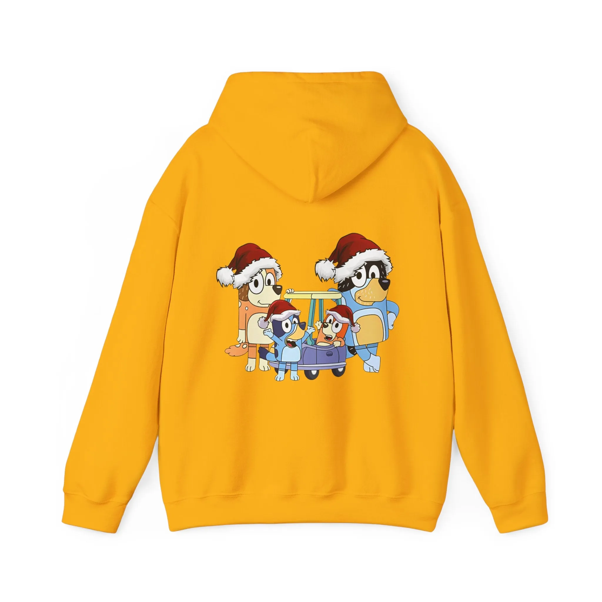 Festive Family Animal Hoodie - Unisex Heavy Blend Sweatshirt with Christmas Design