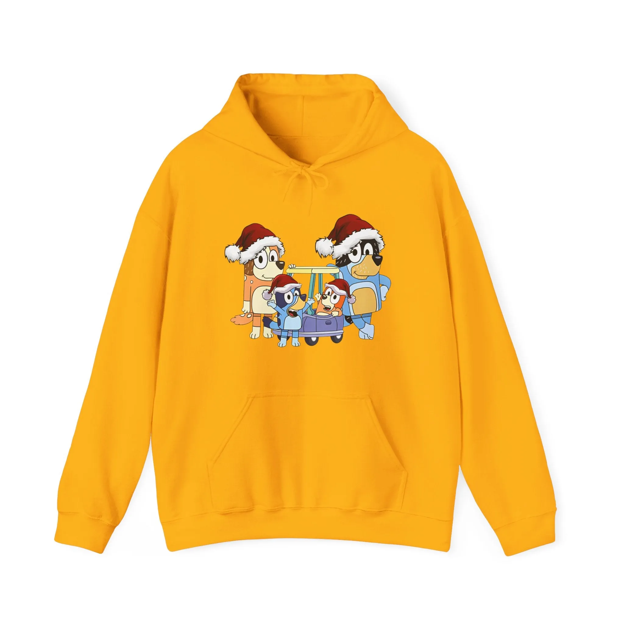 Festive Family Animal Hoodie - Unisex Heavy Blend Sweatshirt with Christmas Design