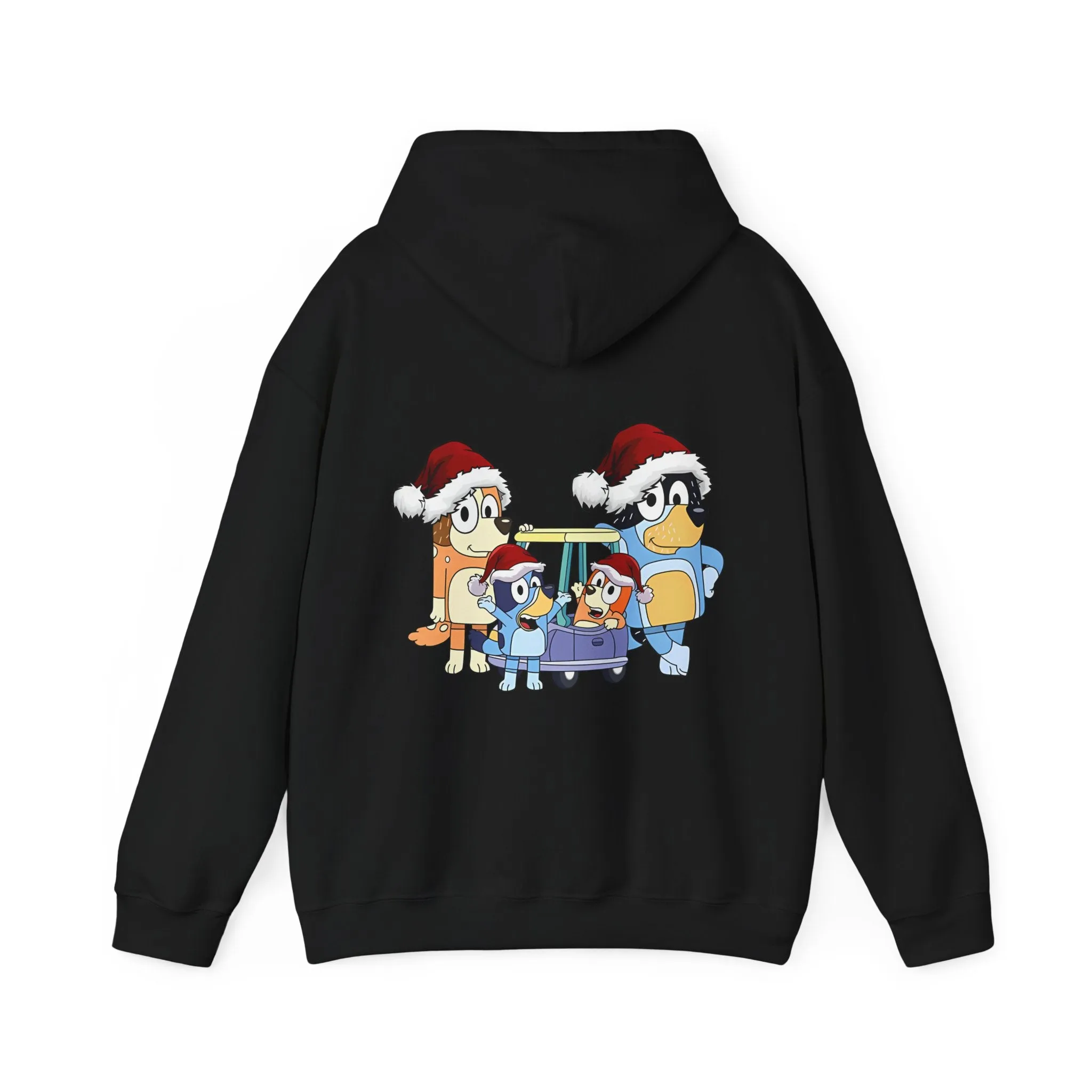 Festive Family Animal Hoodie - Unisex Heavy Blend Sweatshirt with Christmas Design