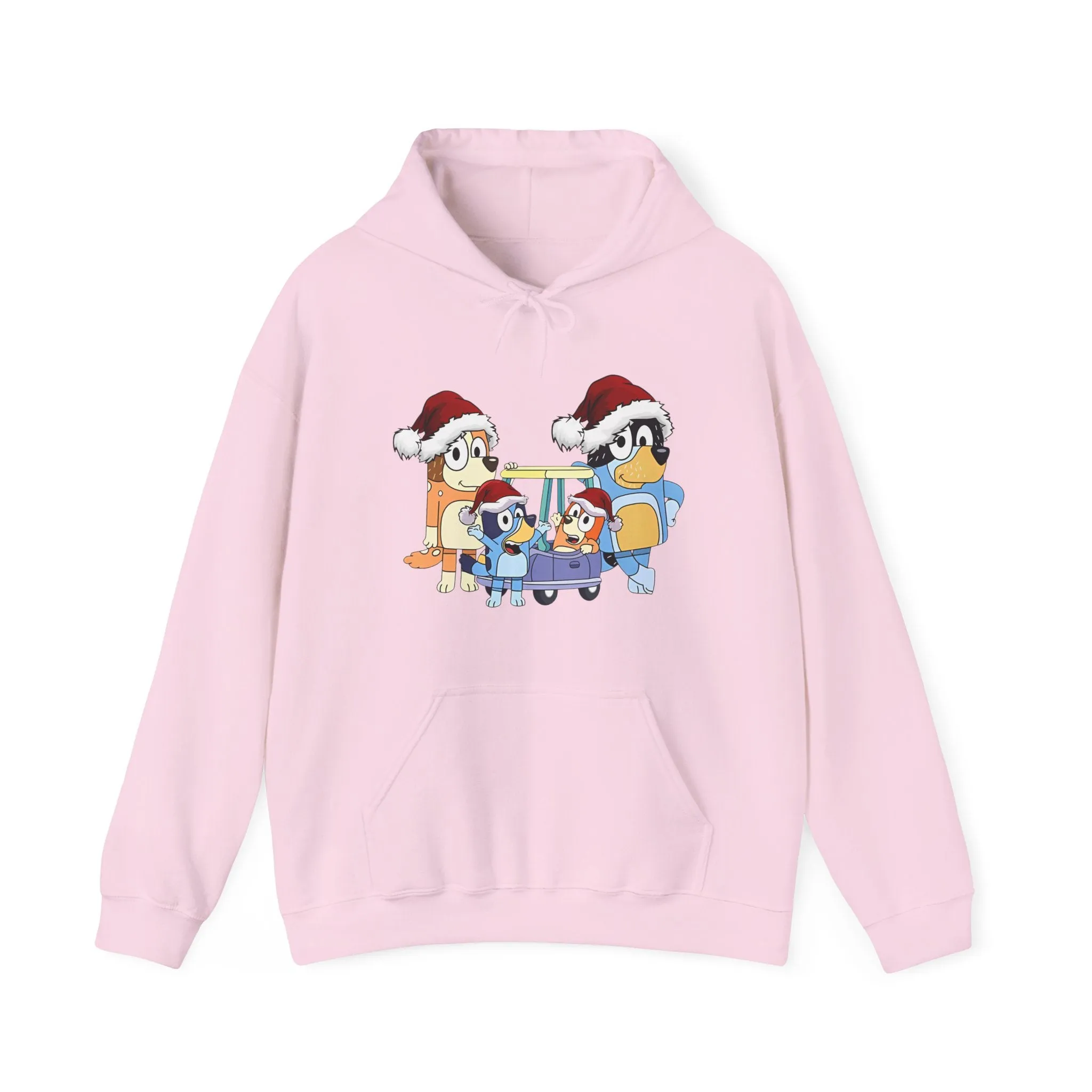 Festive Family Animal Hoodie - Unisex Heavy Blend Sweatshirt with Christmas Design