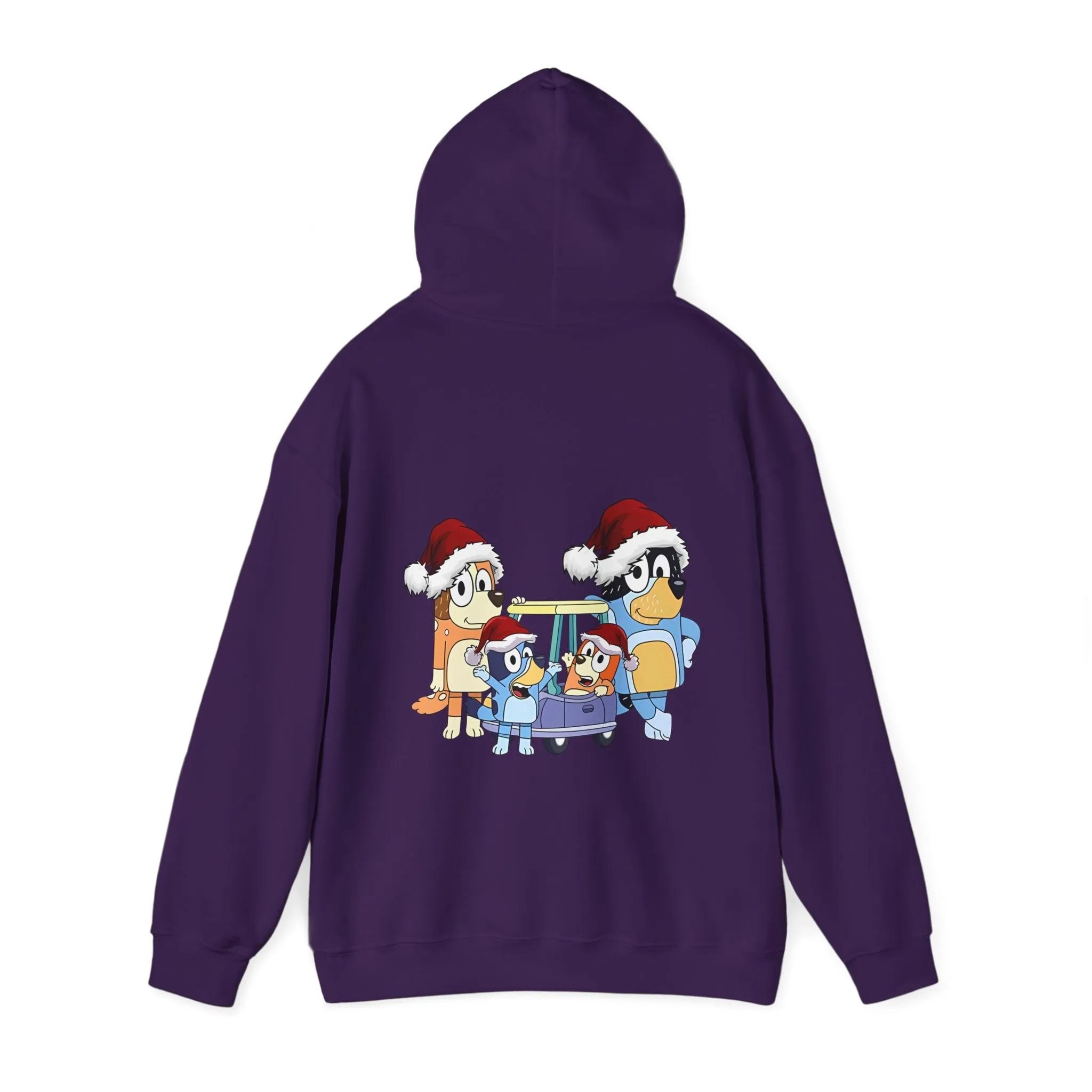 Festive Family Animal Hoodie - Unisex Heavy Blend Sweatshirt with Christmas Design