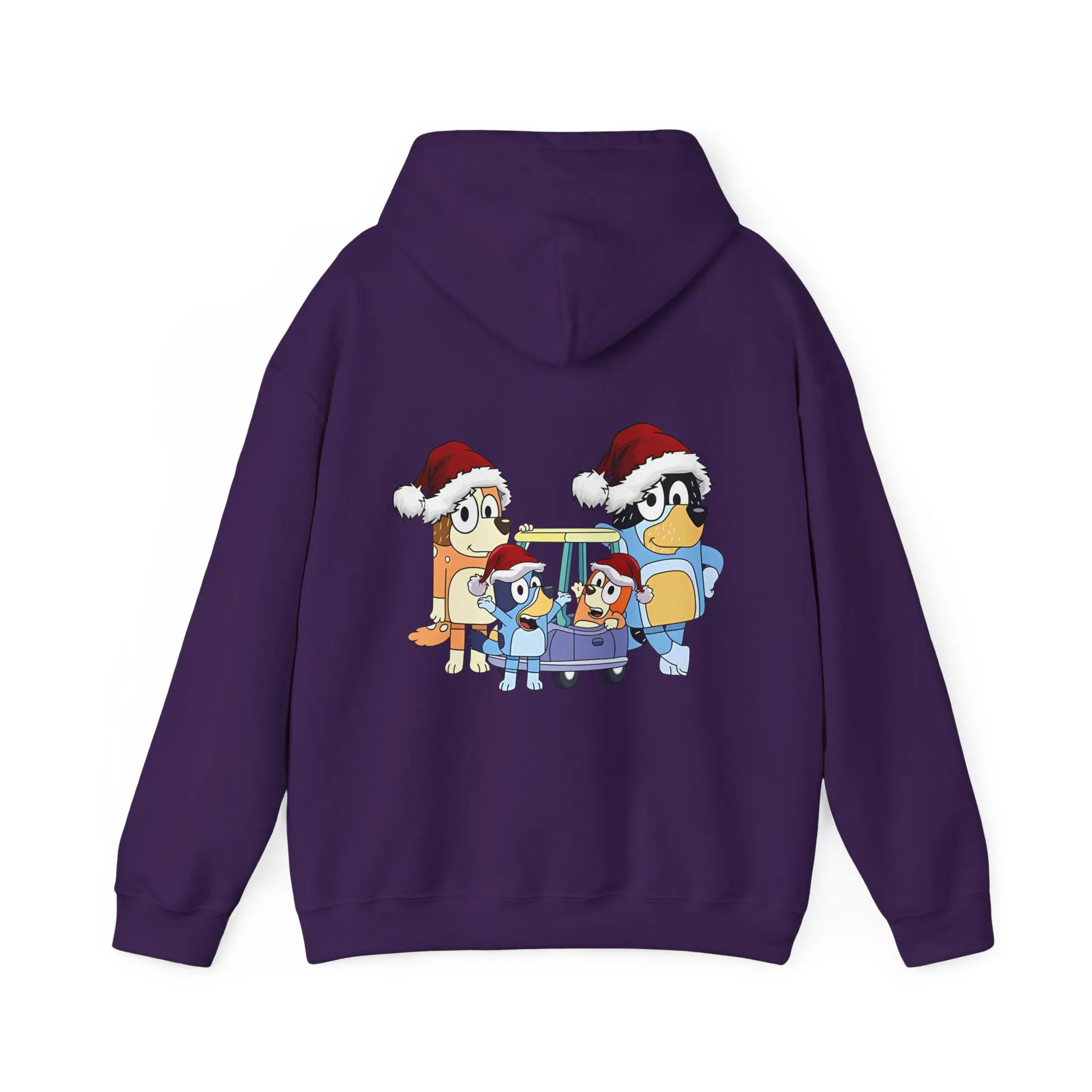 Festive Family Animal Hoodie - Unisex Heavy Blend Sweatshirt with Christmas Design