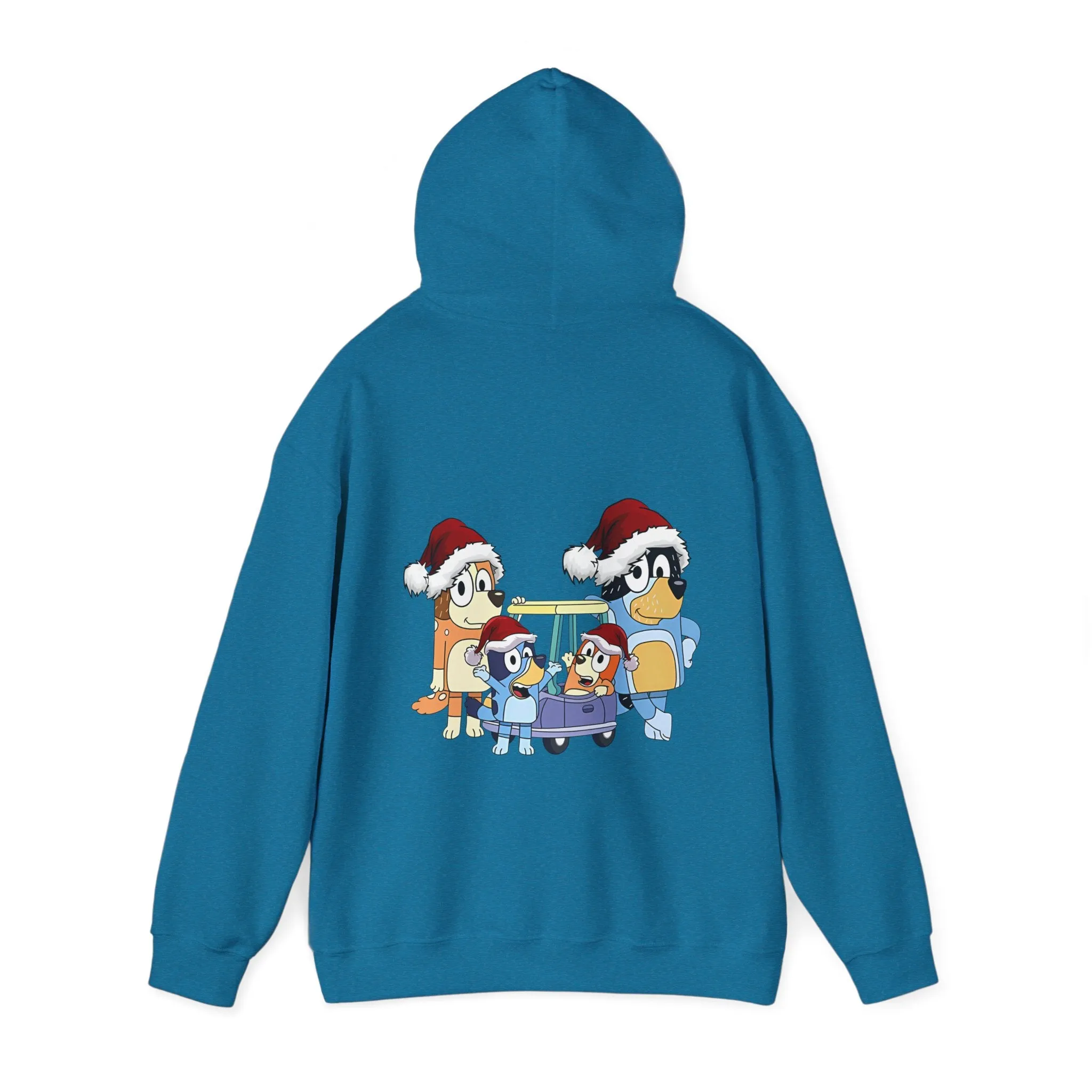 Festive Family Animal Hoodie - Unisex Heavy Blend Sweatshirt with Christmas Design