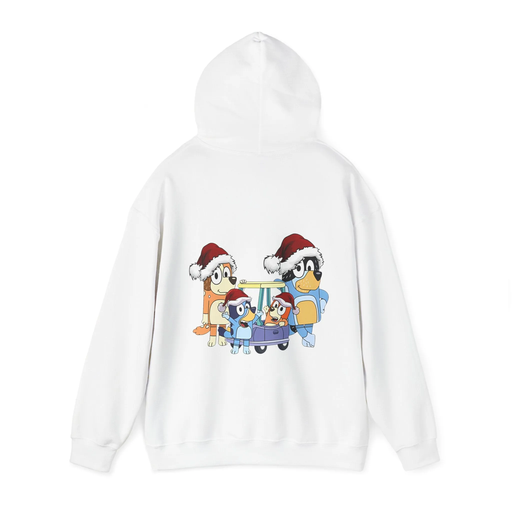 Festive Family Animal Hoodie - Unisex Heavy Blend Sweatshirt with Christmas Design