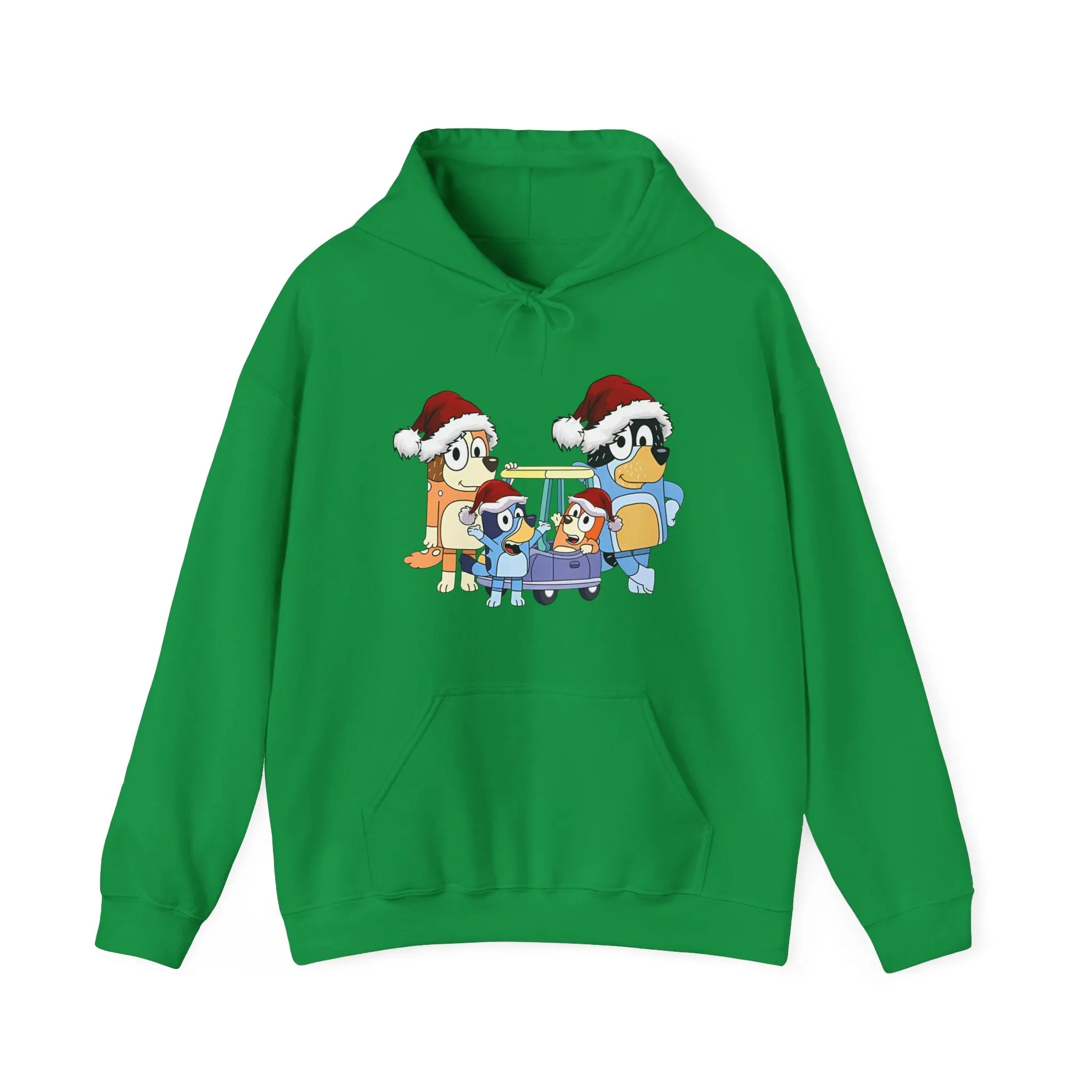 Festive Family Animal Hoodie - Unisex Heavy Blend Sweatshirt with Christmas Design