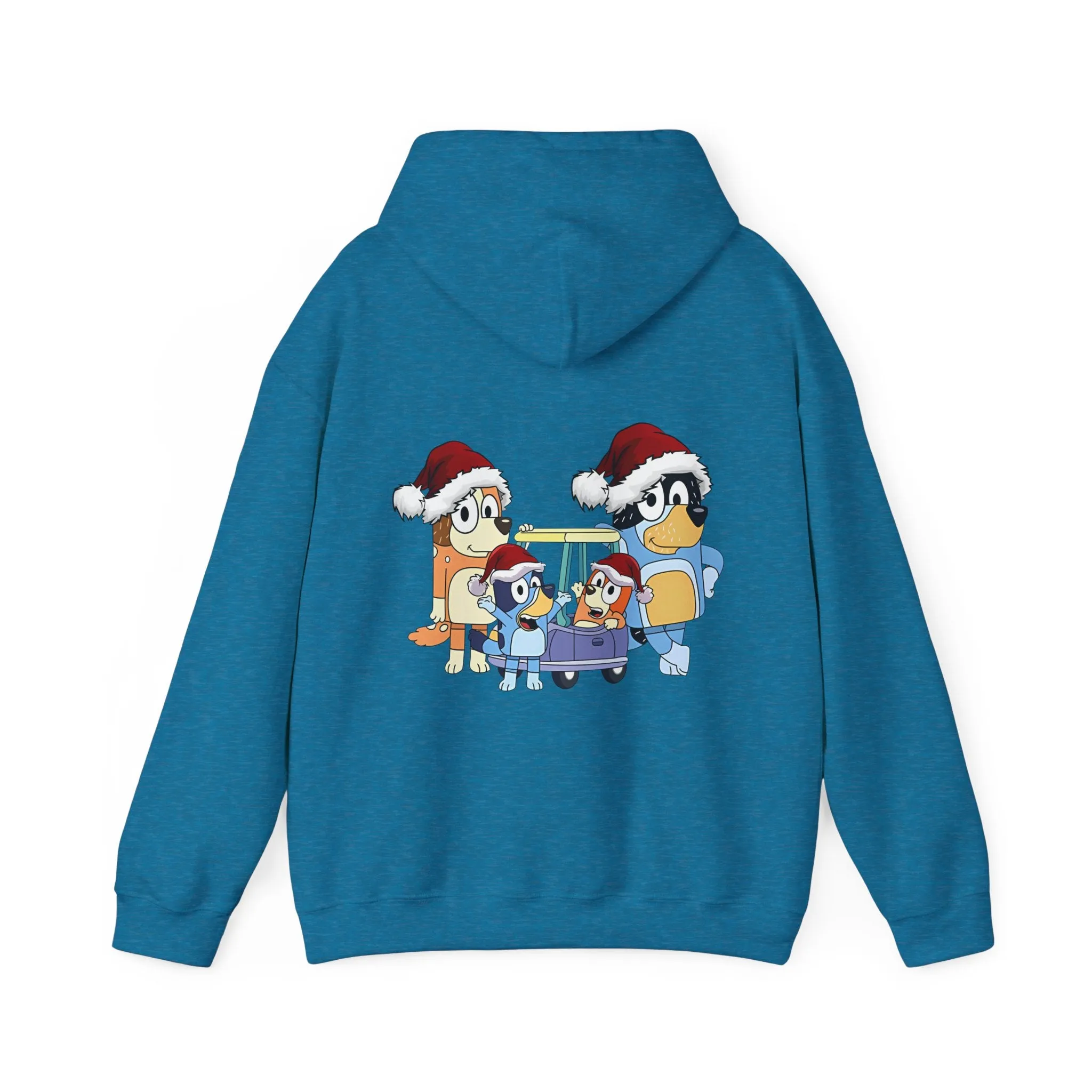 Festive Family Animal Hoodie - Unisex Heavy Blend Sweatshirt with Christmas Design