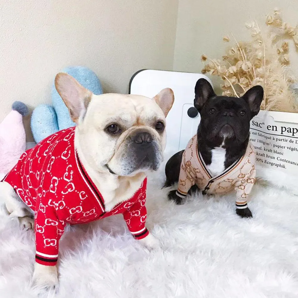 French Bulldog Christmas Cardigan for Winter