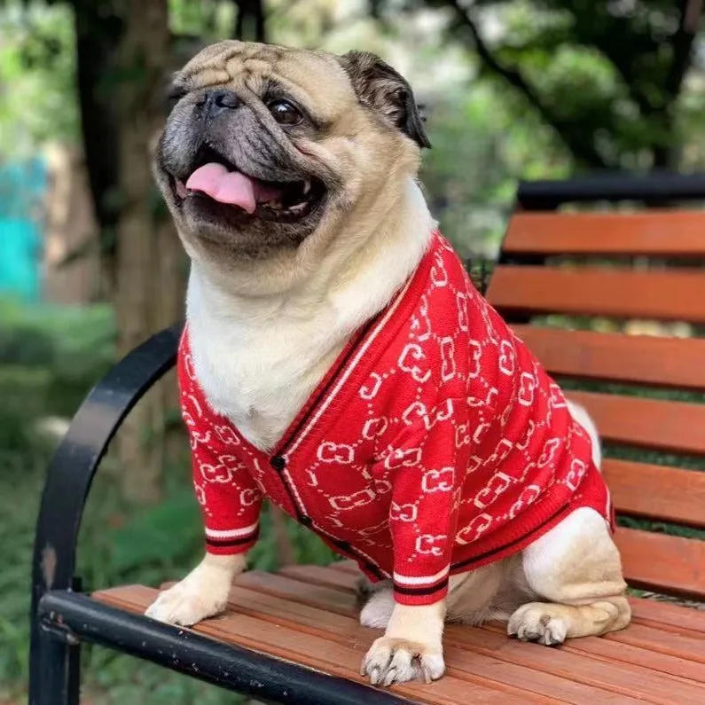 French Bulldog Christmas Cardigan for Winter