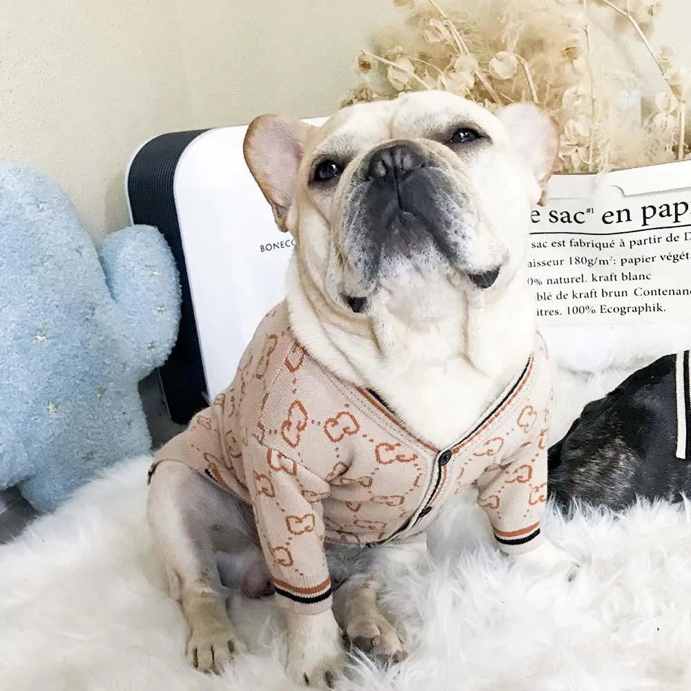 French Bulldog Christmas Cardigan for Winter