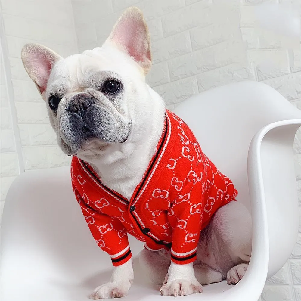 French Bulldog Christmas Cardigan for Winter