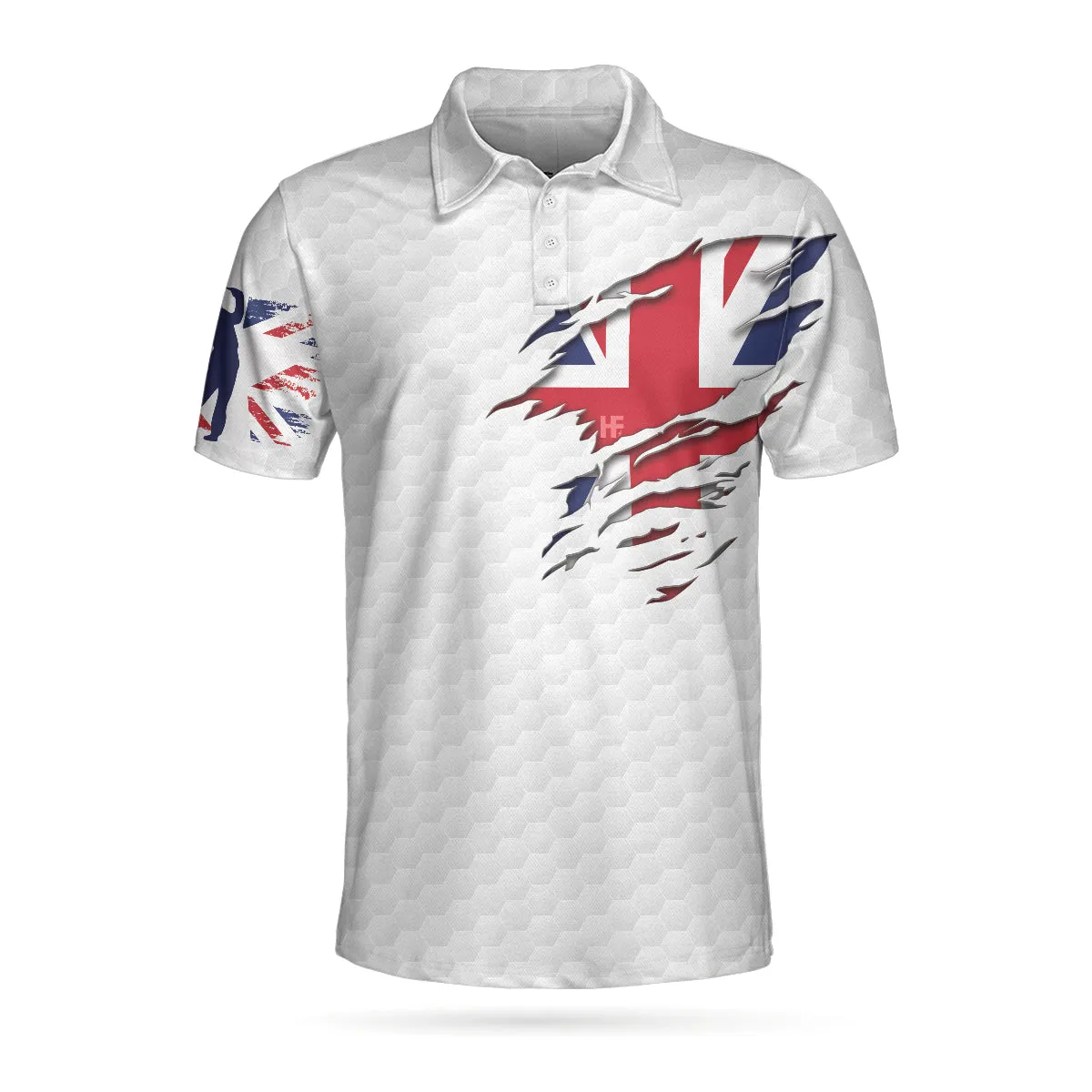 Golf Club United Kingdom Flag Polo Shirt, Great Britain Union Jack Polo Shirt, Uk Golf Shirt For Men Coolspod