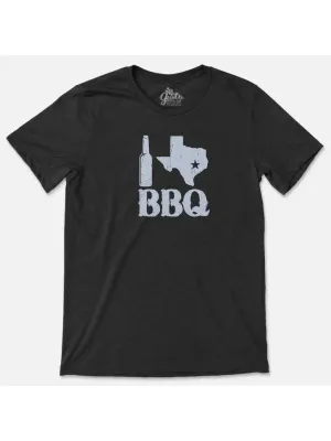 I Love Texas BBQ Unisex T-Shirt - Black Heather