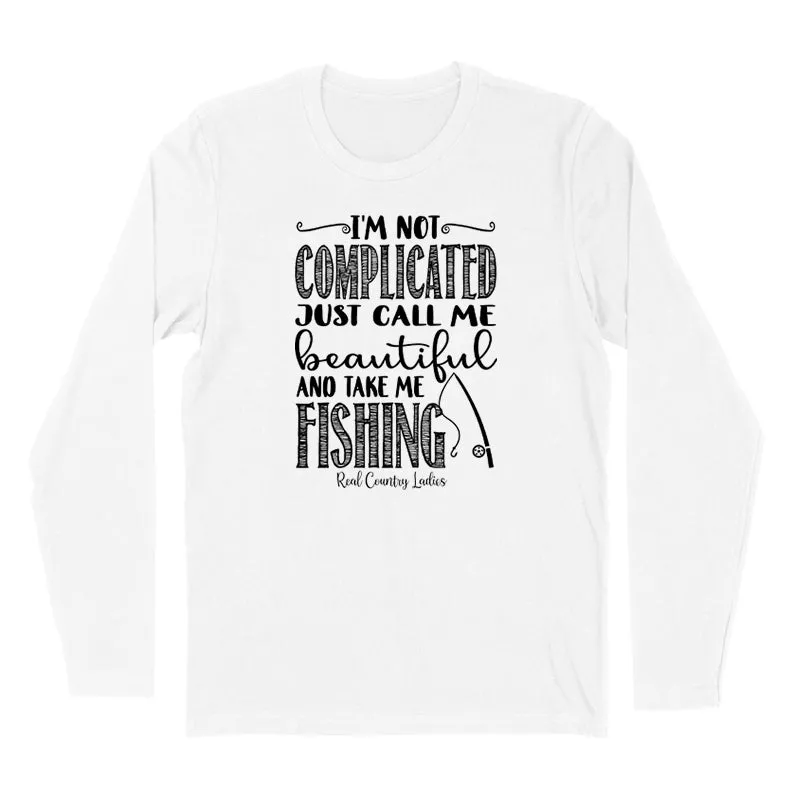 I'm Not Complicated Black Print Hoodies & Long Sleeves