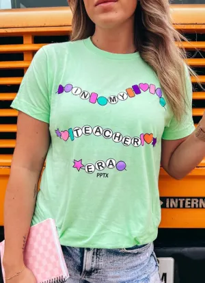 In My Teacher Era Tee in Green by Prickly Pear TX