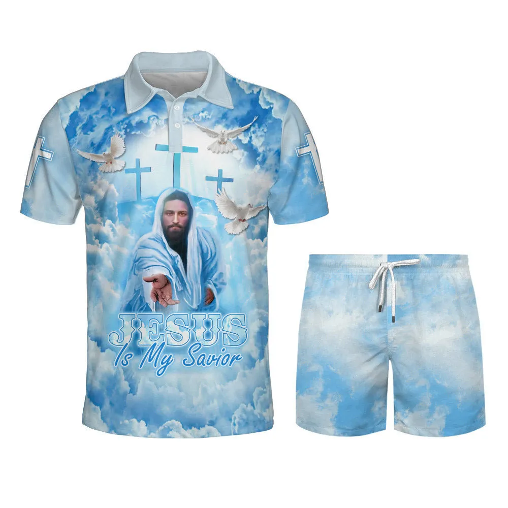 Jesus Christ Is My Savior Jesus Hands Polo Shirt - Christian Shirts & Shorts