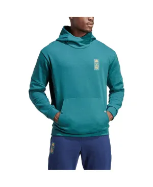 LA Galaxy 2023 Player Travel Men's Teal Pullover Hoodie adidas