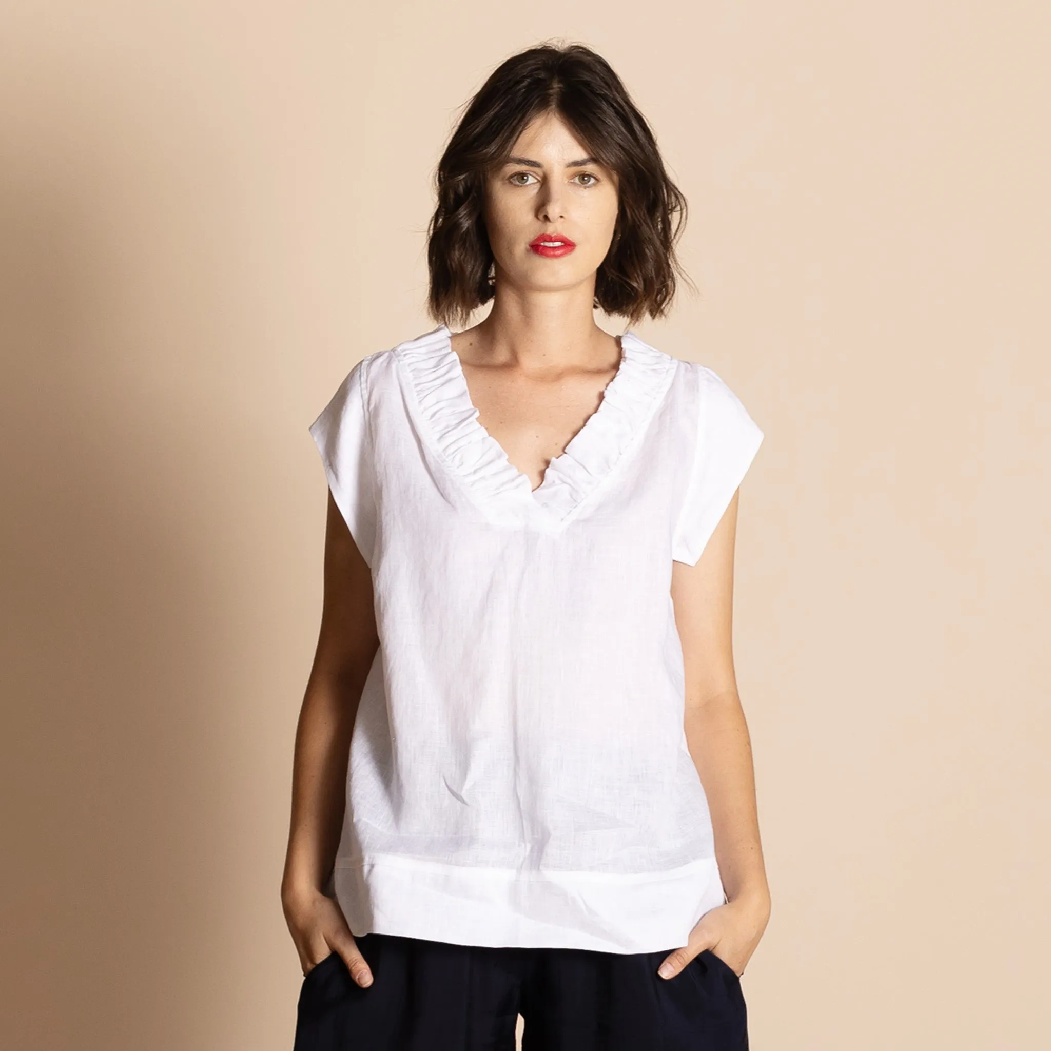 linen elizabeth shell