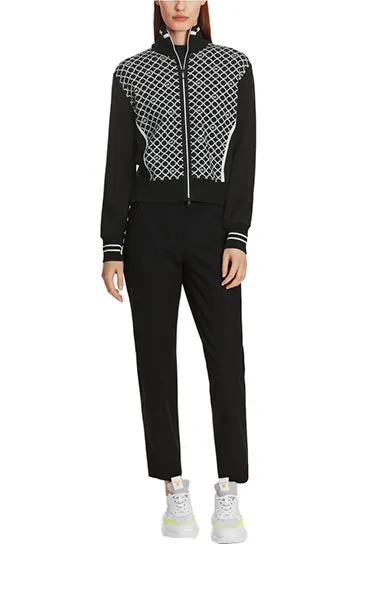 Marccain Black & White Zip Jacket