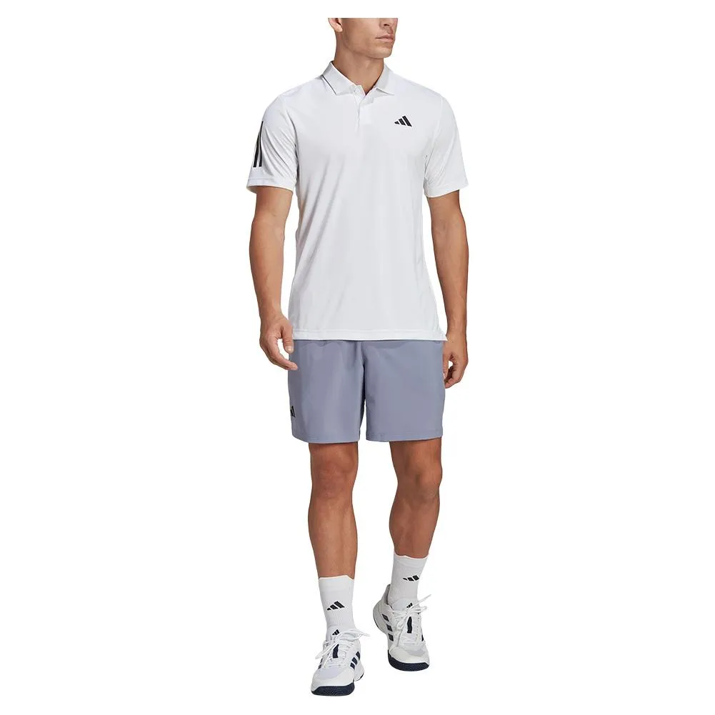 Men's Club 3-Stripe Tennis Polo White