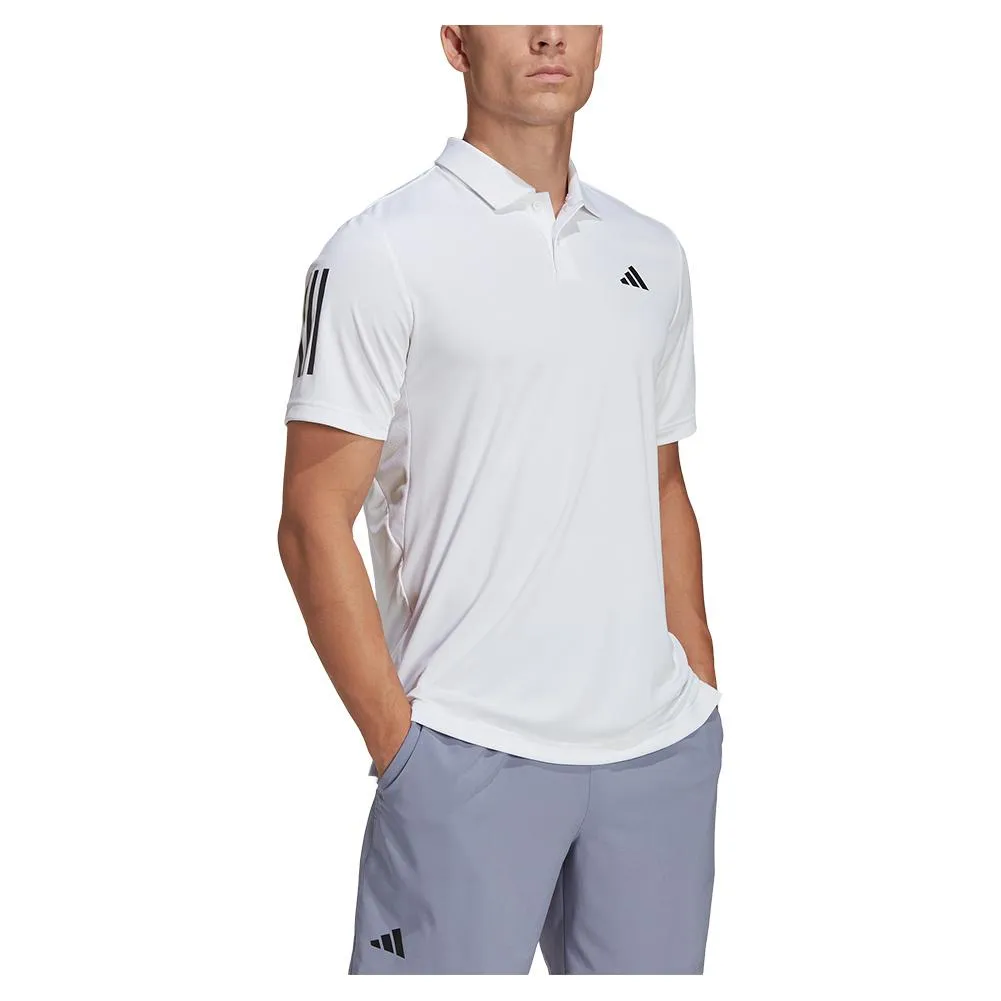 Men's Club 3-Stripe Tennis Polo White