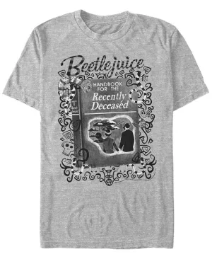 Men's Directory of the Recently Deceased Beetlejuice Fifth Sun Short Sleeve T-Shirt grey