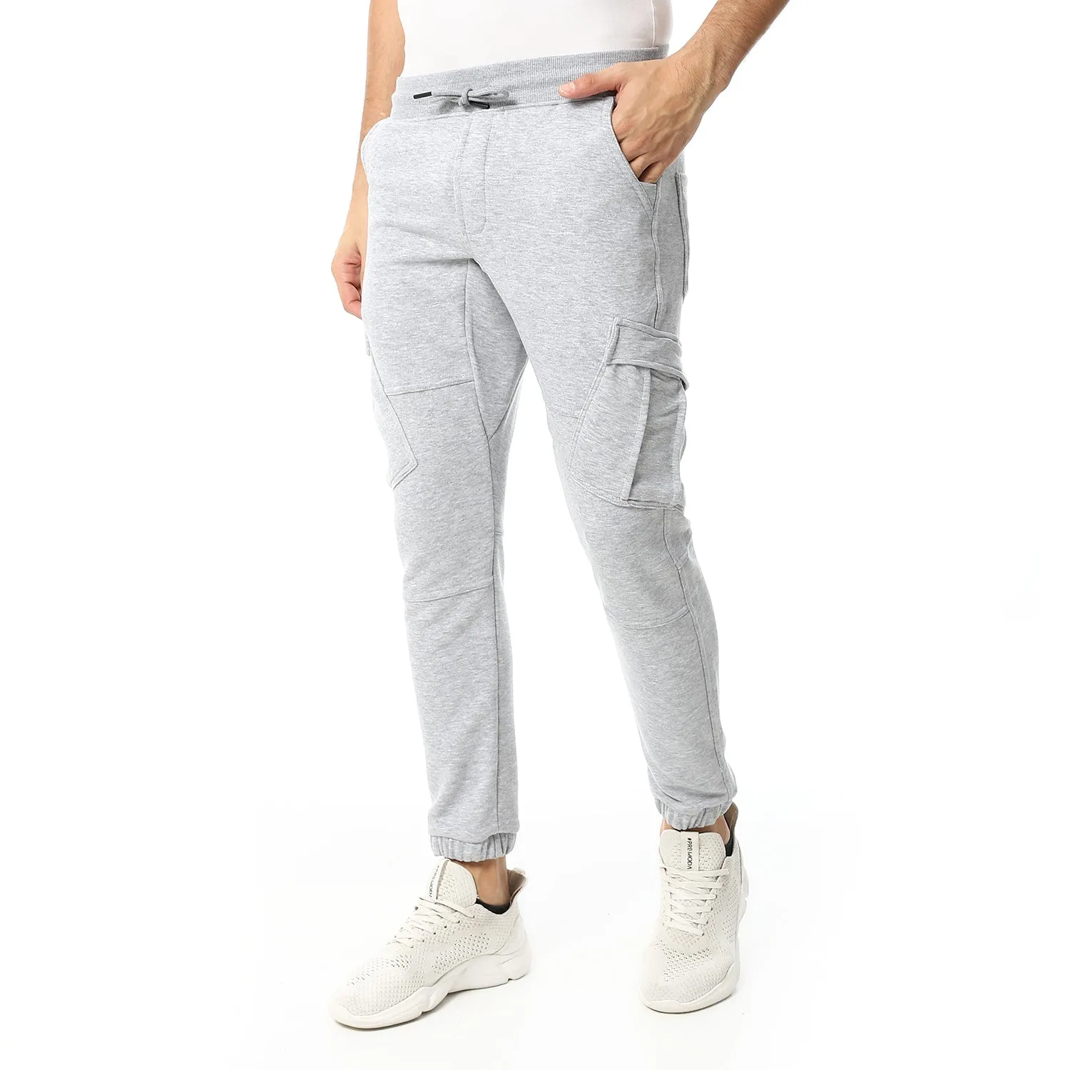 Plain Men's Sweatpants - Comfortable and Versatile Loungewear_ Gray