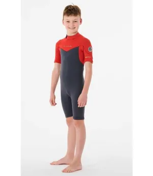 Ripcurl Dawn Patrol Boys Short Sleeve Springsuit (2023) - Red