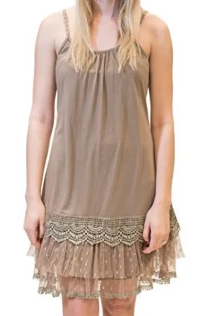 RYU Romantic Slip Dress Extender Cocoa