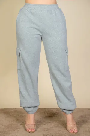 Side Pocket Drawstring Waist Women's Voluptuous ( ) Plus Size Sweatpants