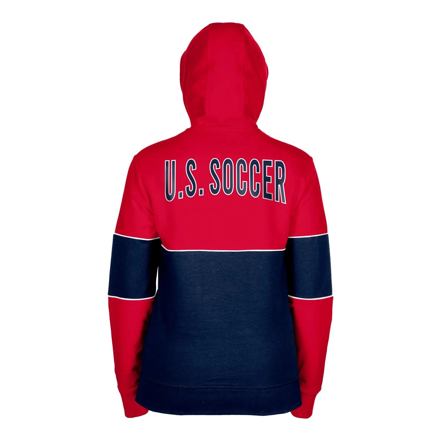 Women's New Era USMNT Full Zip Blocked Red Hoodie