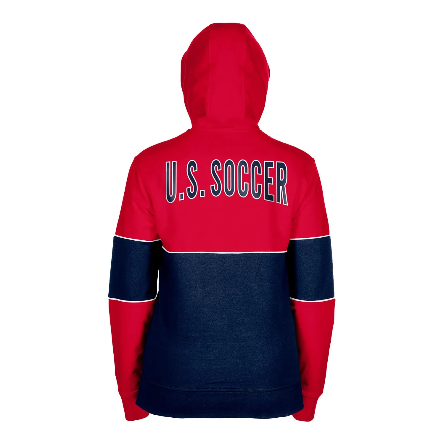 Women's New Era USMNT Full Zip Blocked Red Hoodie